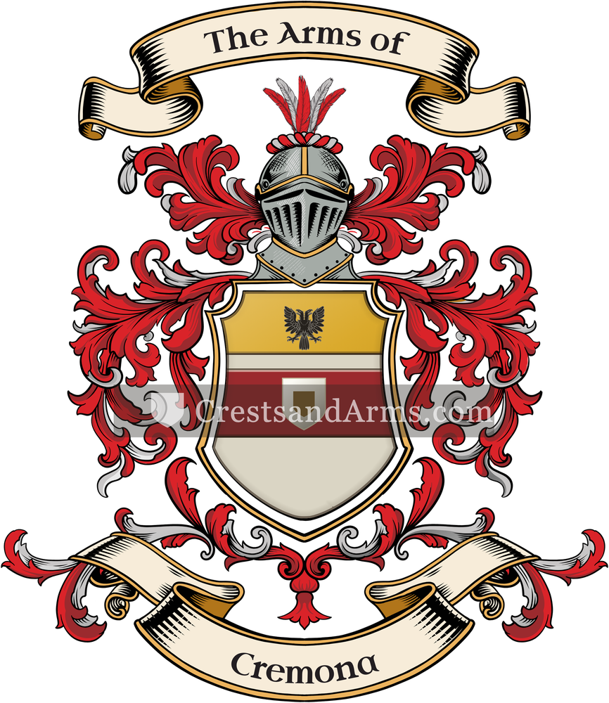 The Cremona coat of arms, drawn from the recorded blazon