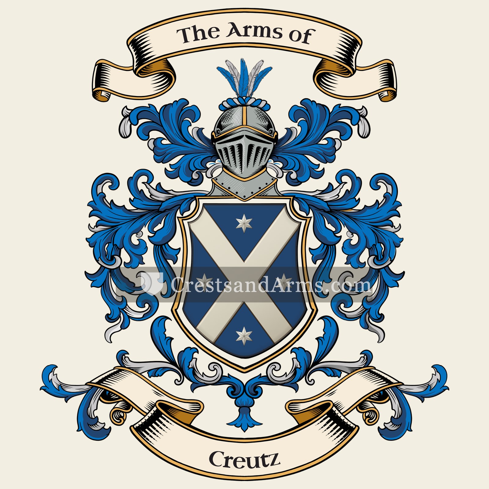 The Creutz coat of arms, drawn from the recorded blazon