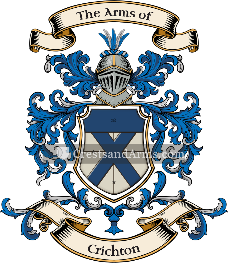 The Crichton coat of arms, drawn from the recorded blazon