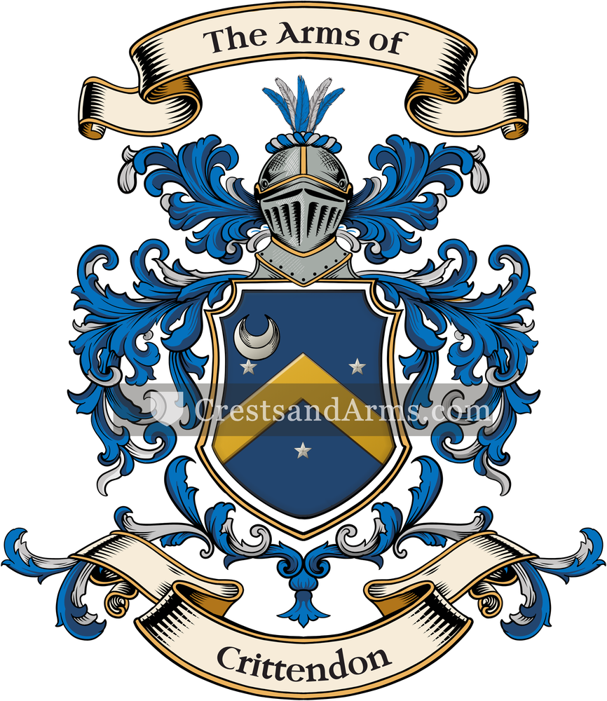 The Crittendon coat of arms, drawn from the recorded blazon