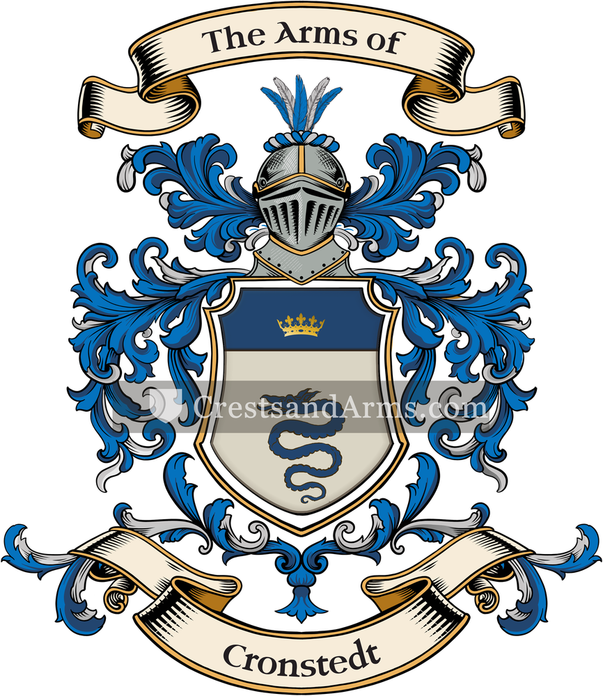 The Cronstedt coat of arms, drawn from the recorded blazon