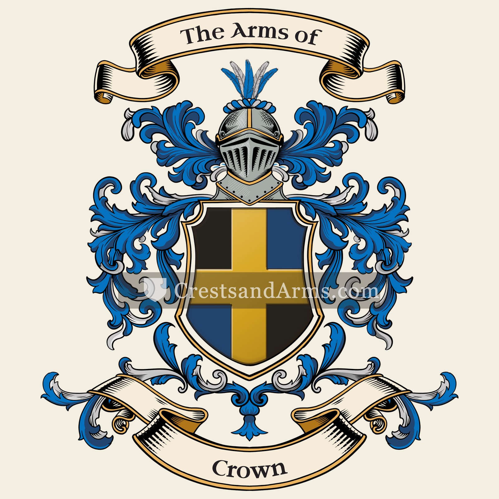 The Crown coat of arms, drawn from the recorded blazon