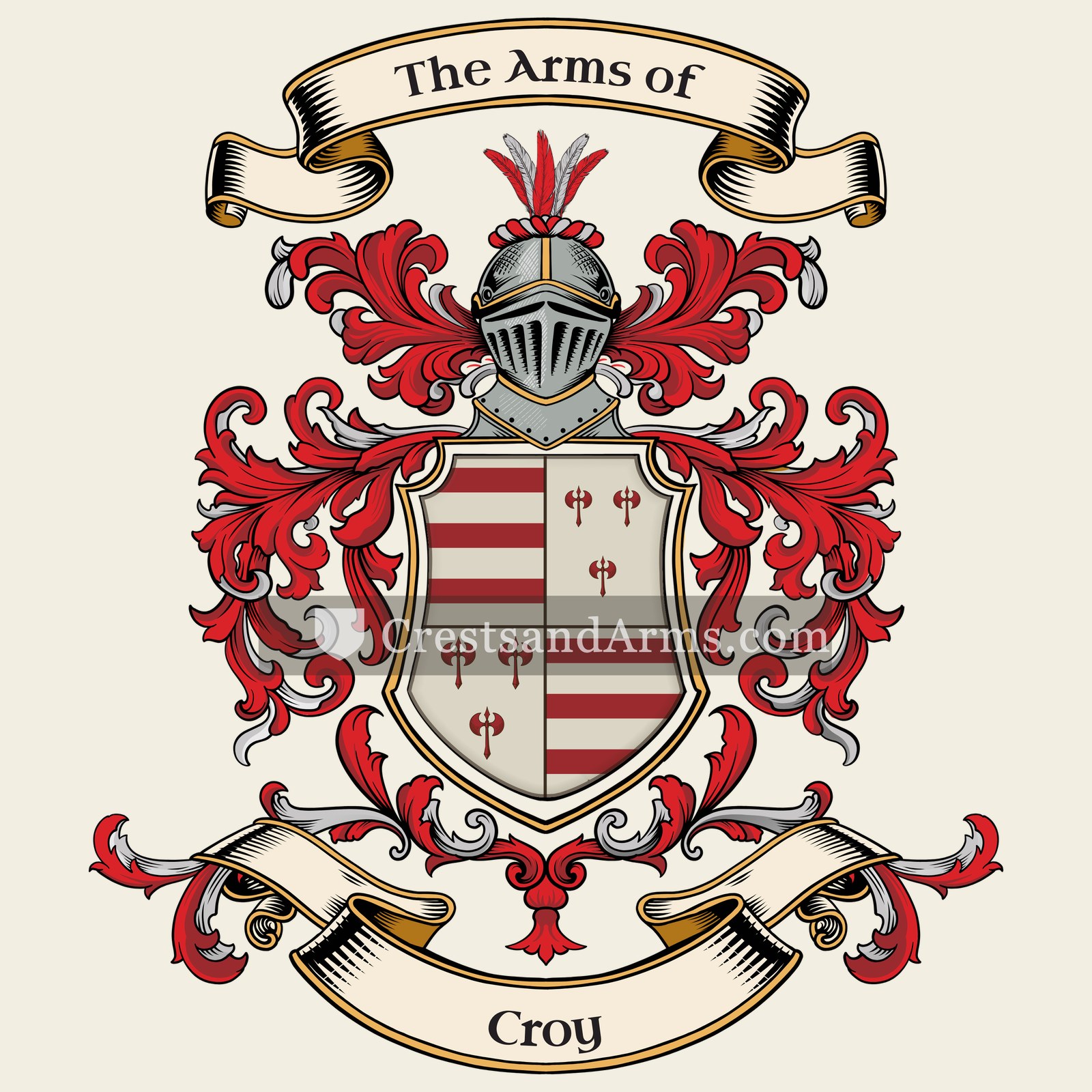 The Croy coat of arms, drawn from the recorded blazon