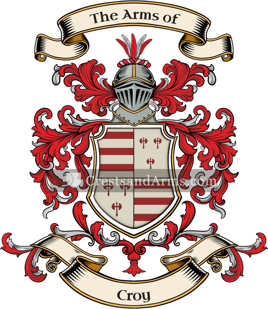 The Croy coat of arms, drawn from the recorded blazon