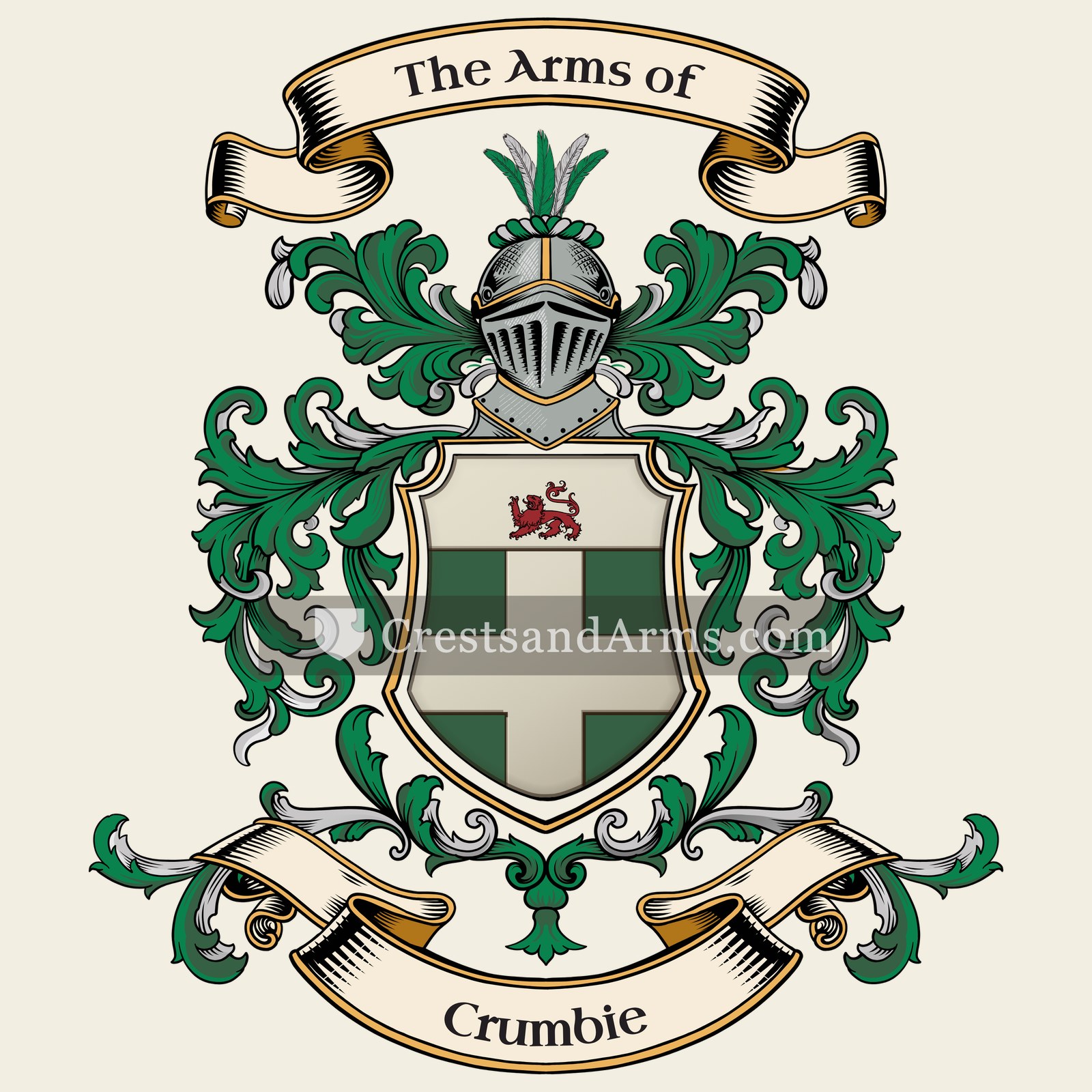 The Crumbie coat of arms, drawn from the recorded blazon