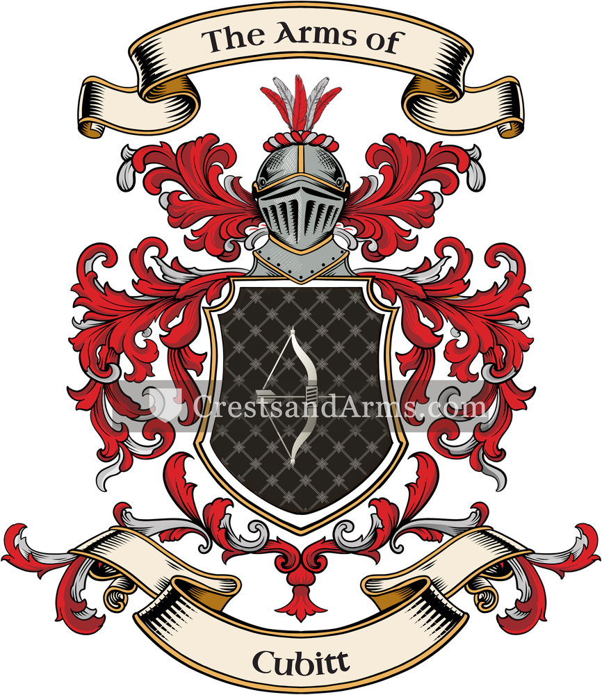 The Cubitt coat of arms, drawn from the recorded blazon