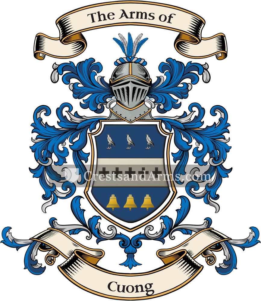 The Cuong coat of arms, drawn from the recorded blazon