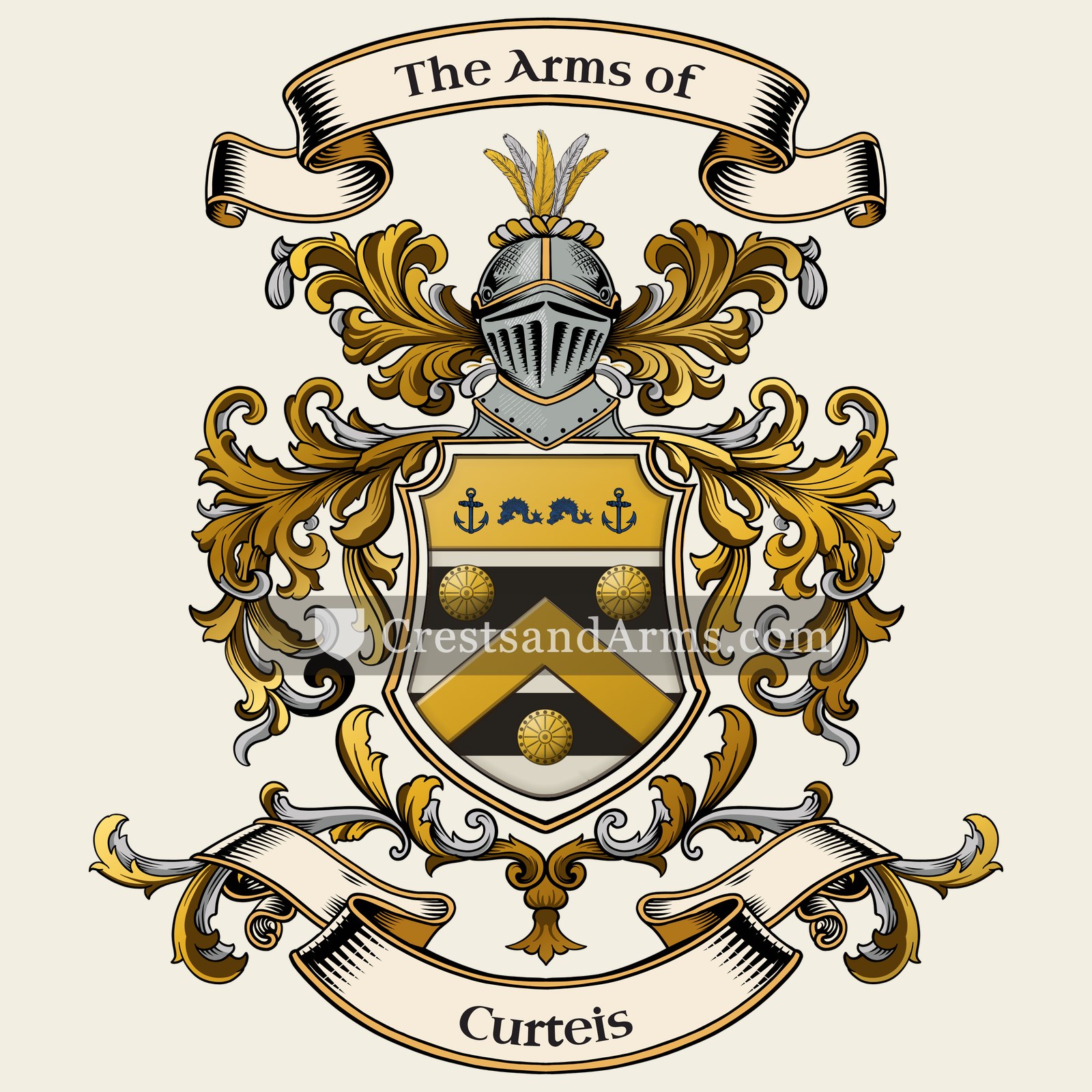 The Curteis coat of arms