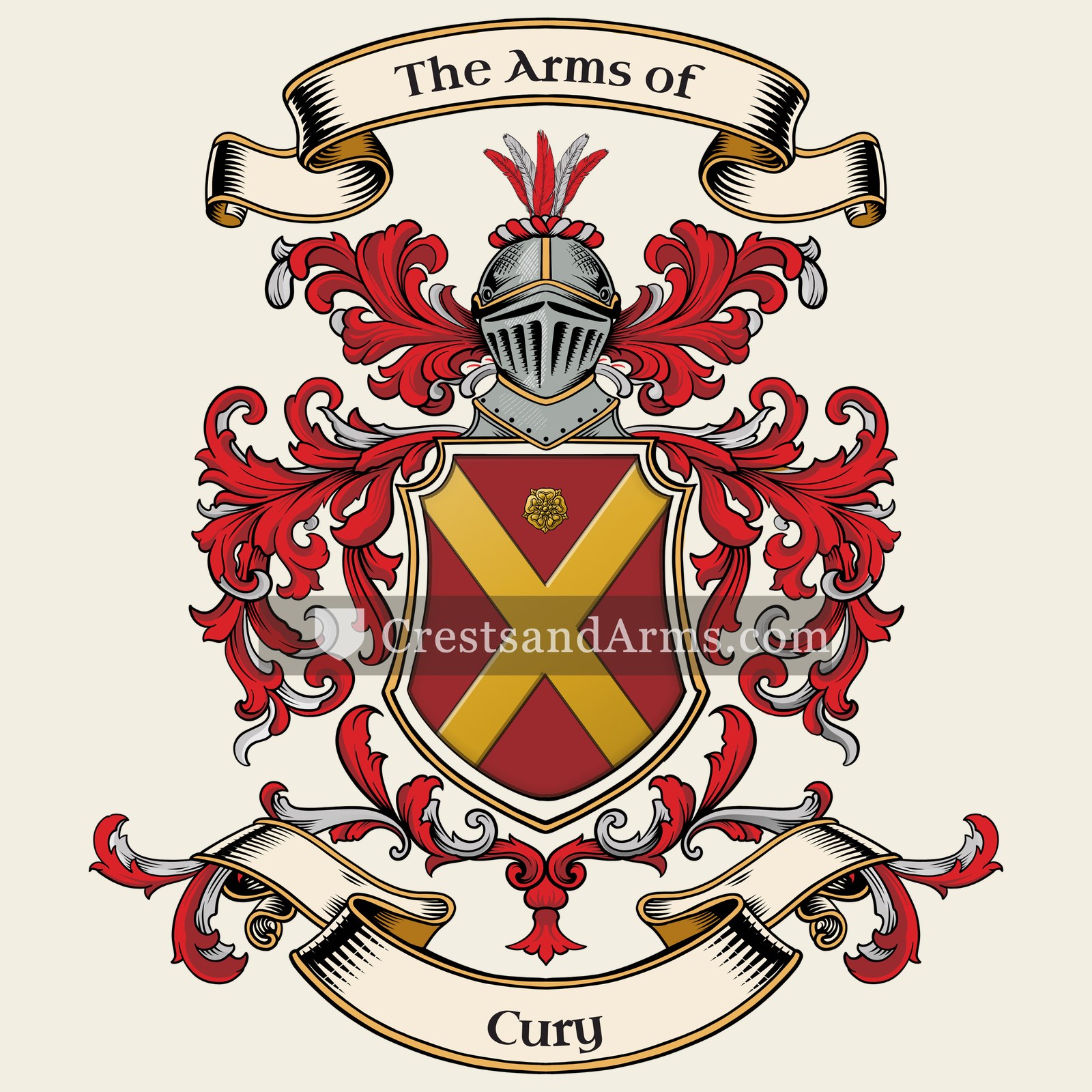 The Cury coat of arms