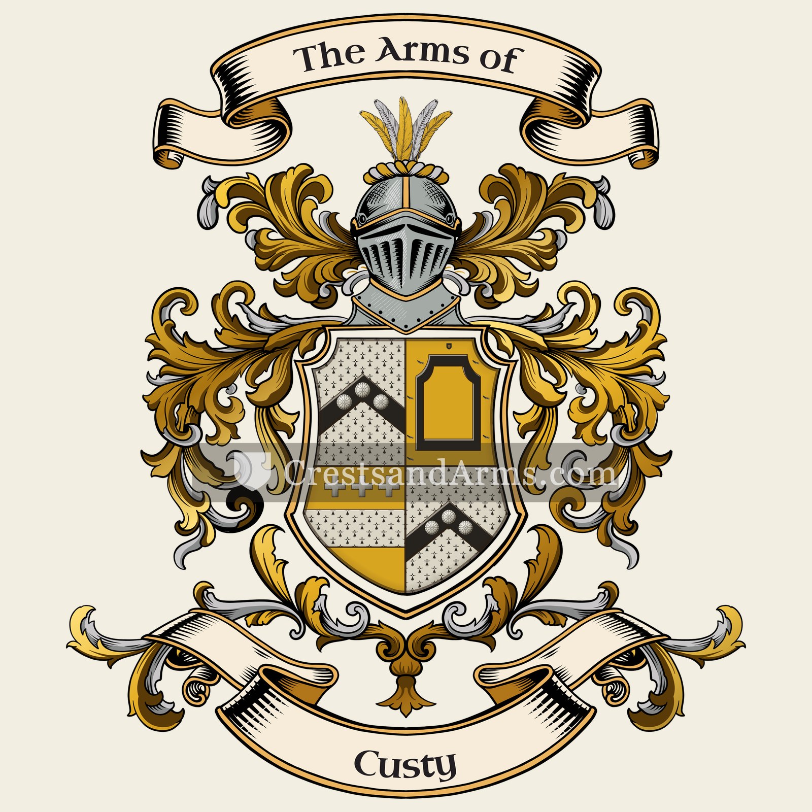 The Custy coat of arms