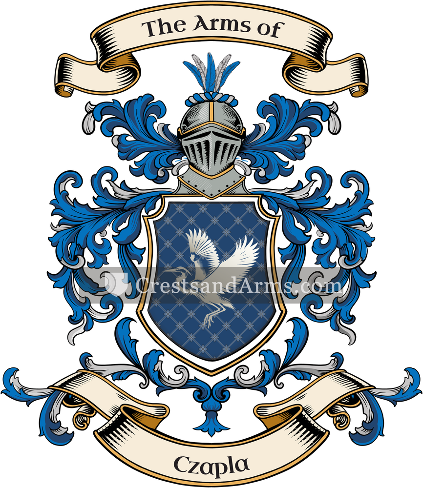 The Czapla coat of arms, drawn from the recorded blazon