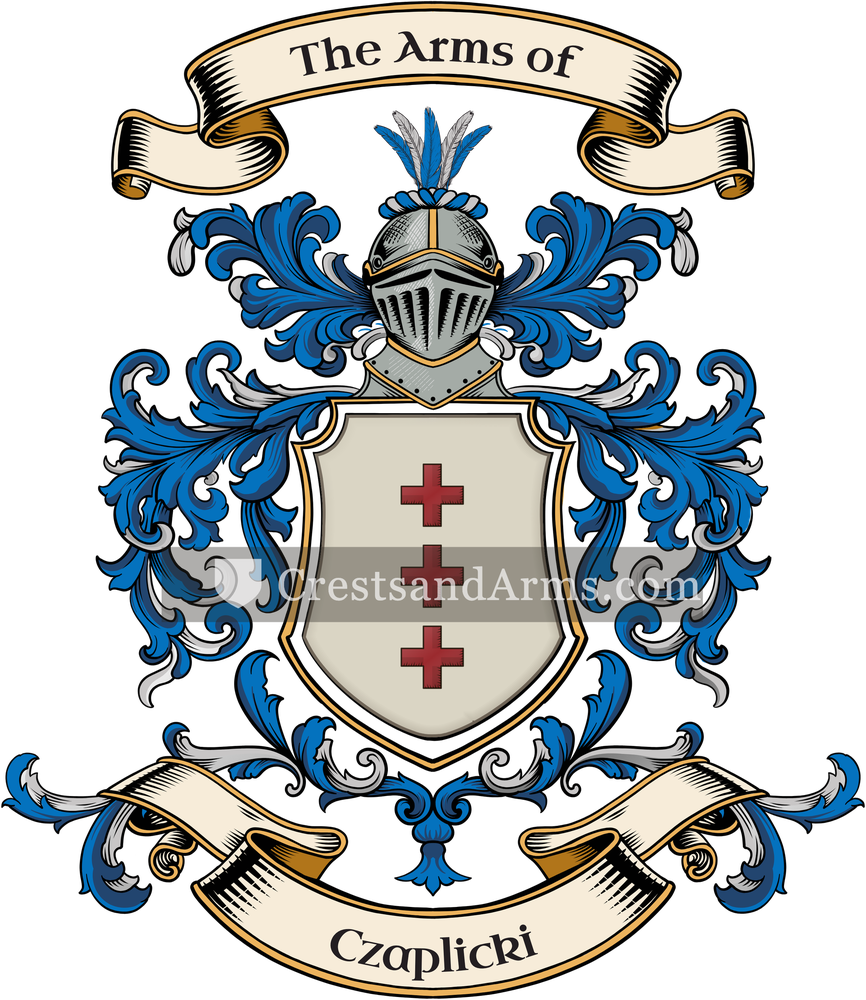 The Czaplicki coat of arms, drawn from the recorded blazon