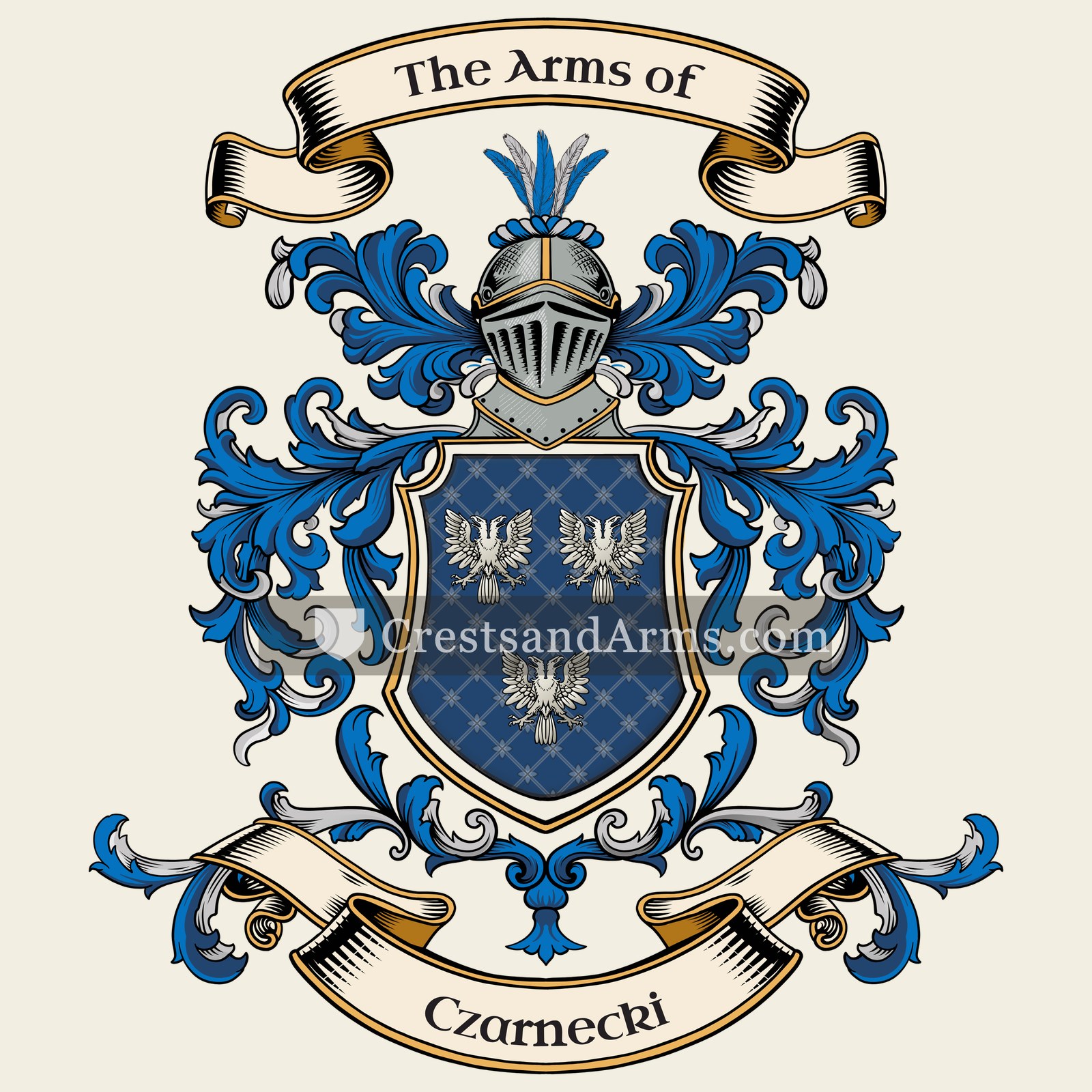 The Czarnecki coat of arms, drawn from the recorded blazon
