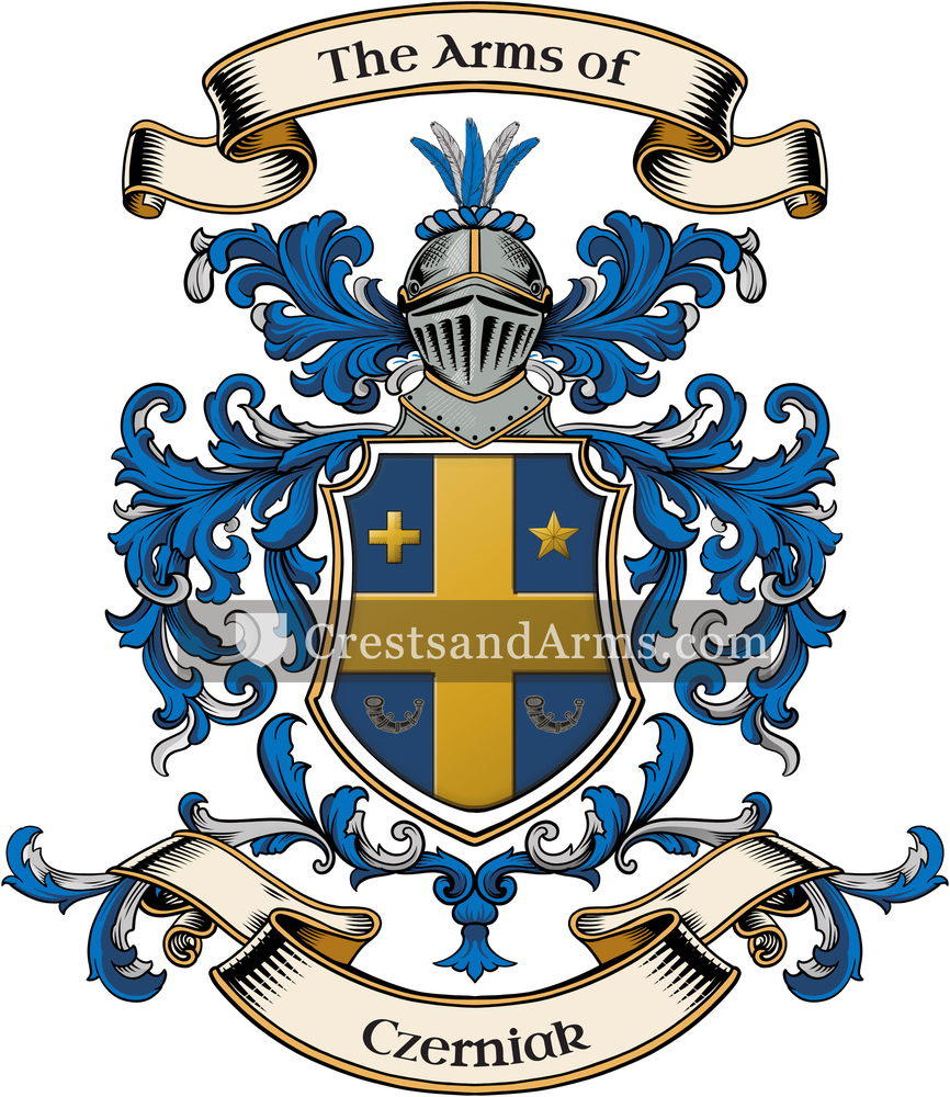 The Czerniak coat of arms, drawn from the recorded blazon