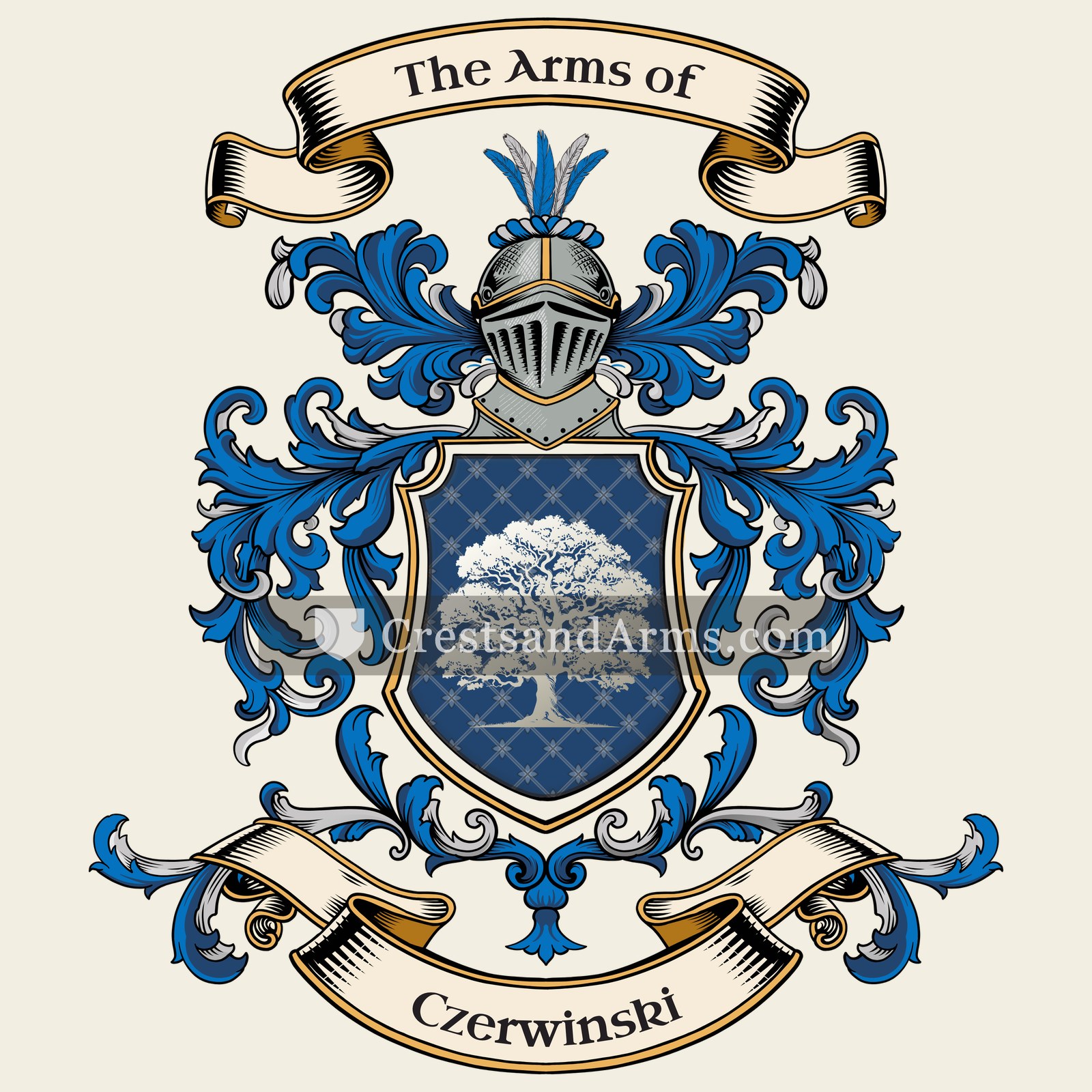 The Czerwinski coat of arms, drawn from the recorded blazon