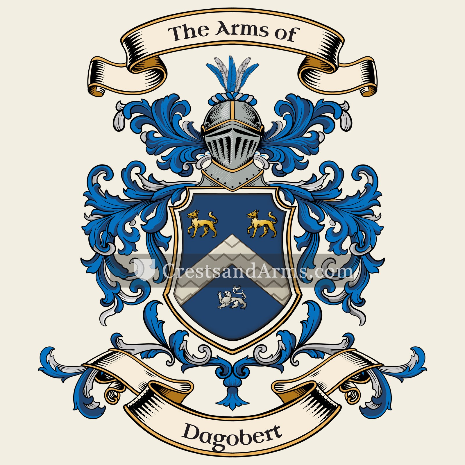 The Dagobert coat of arms, drawn from the recorded blazon