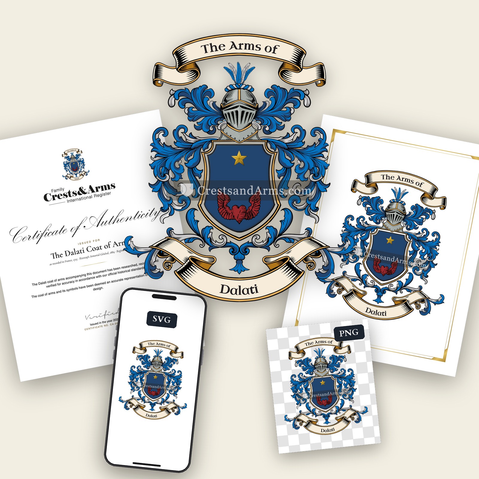 The Dalati arms on the coat of arms — digital pack