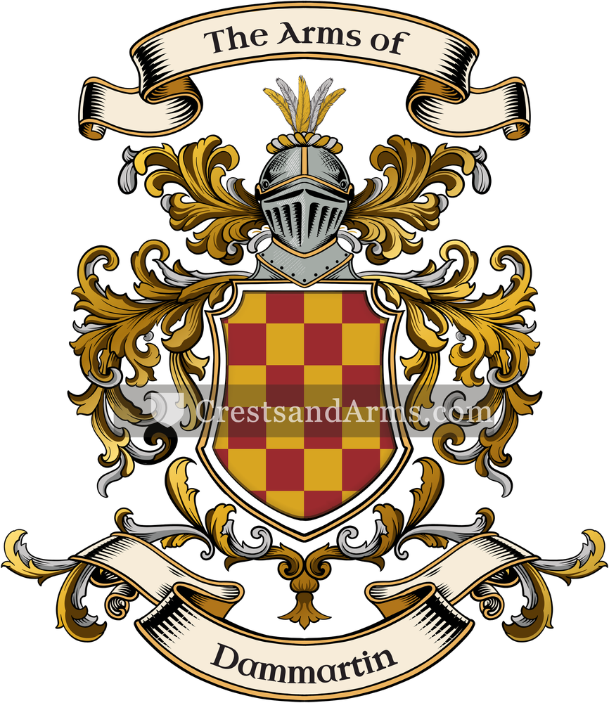 The Dammartin coat of arms, drawn from the recorded blazon