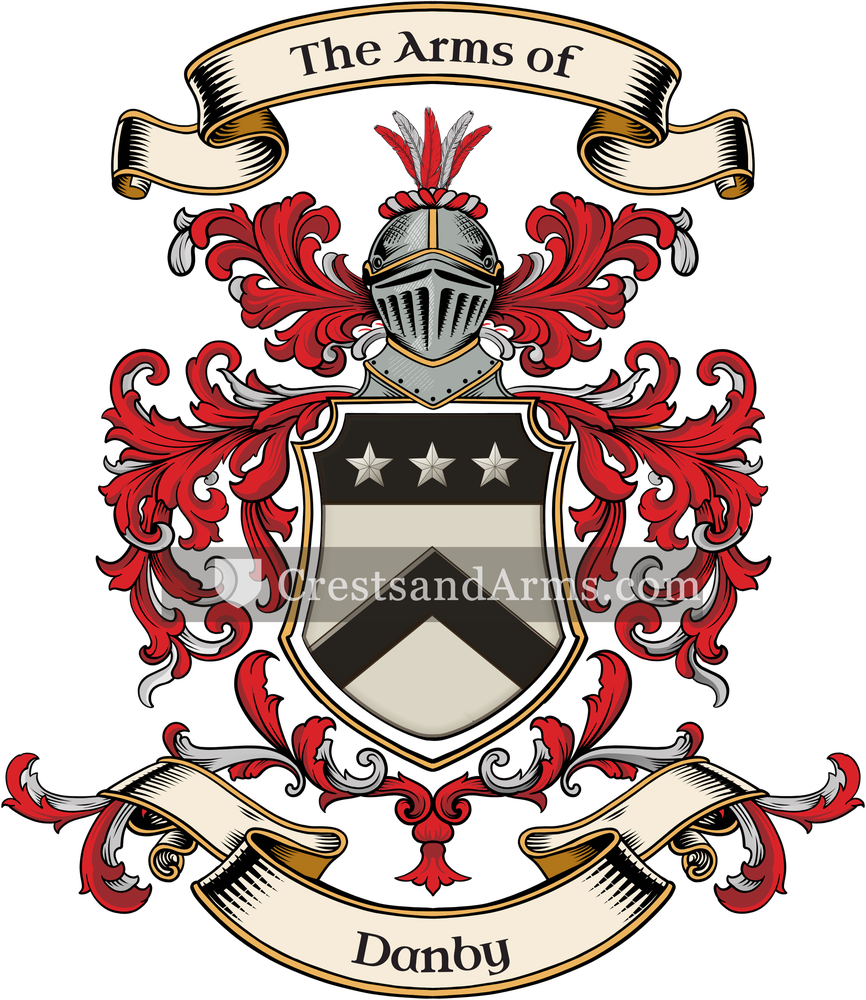The Danby coat of arms, drawn from the recorded blazon