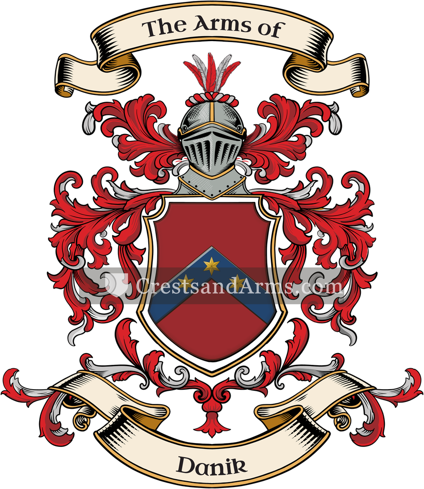 The Danik coat of arms, drawn from the recorded blazon