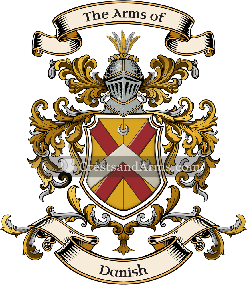 The Danish coat of arms, drawn from the recorded blazon