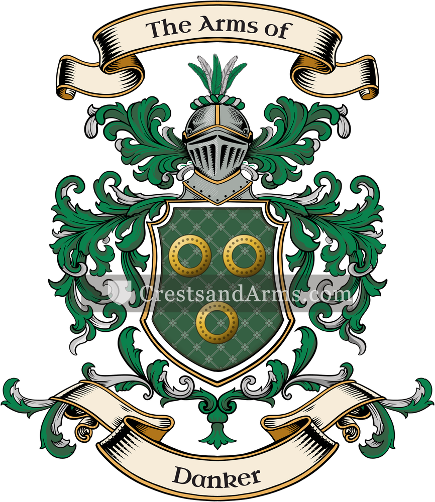 The Danker coat of arms, drawn from the recorded blazon