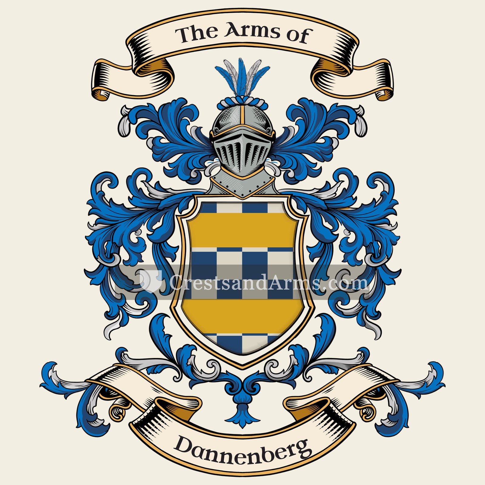 The Dannenberg coat of arms, drawn from the recorded blazon