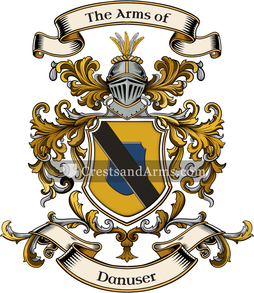 The Danuser coat of arms, drawn from the recorded blazon