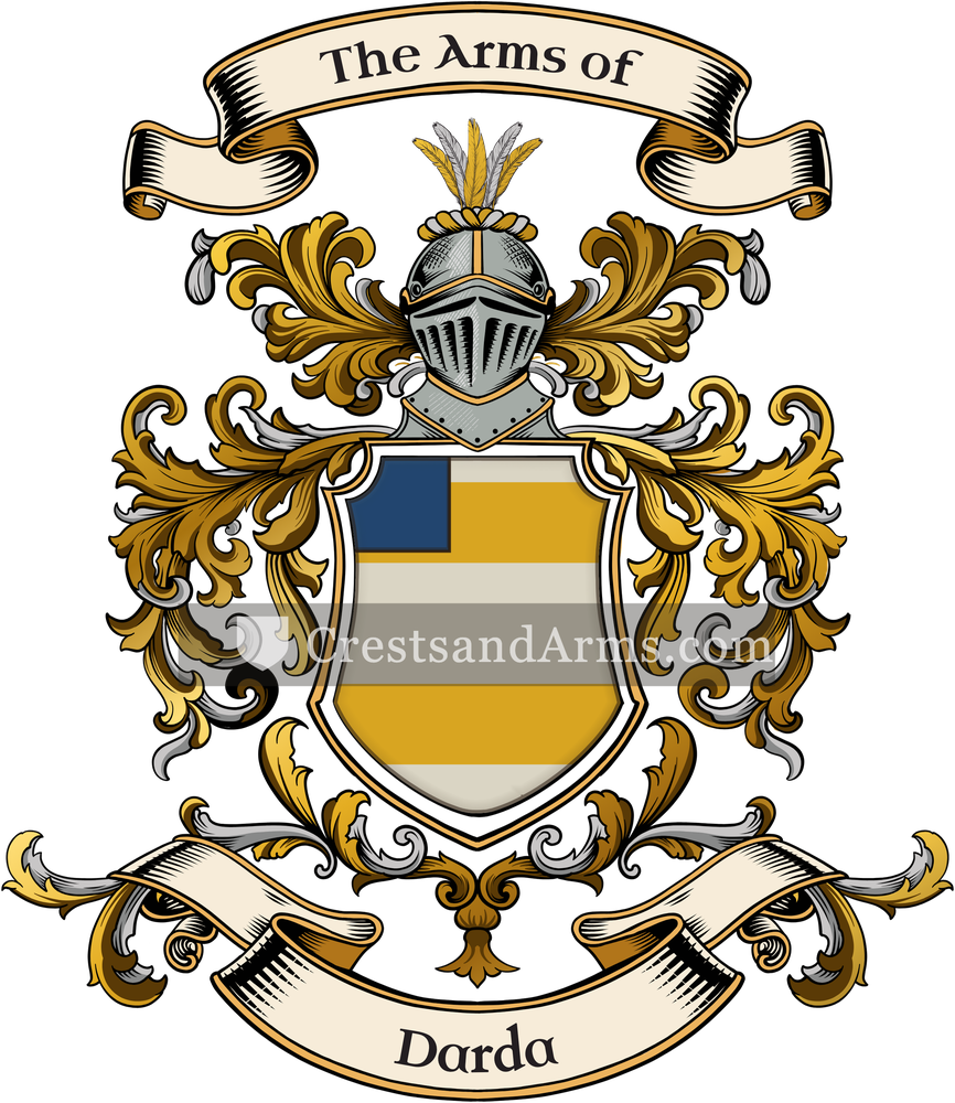 The Darda coat of arms, drawn from the recorded blazon