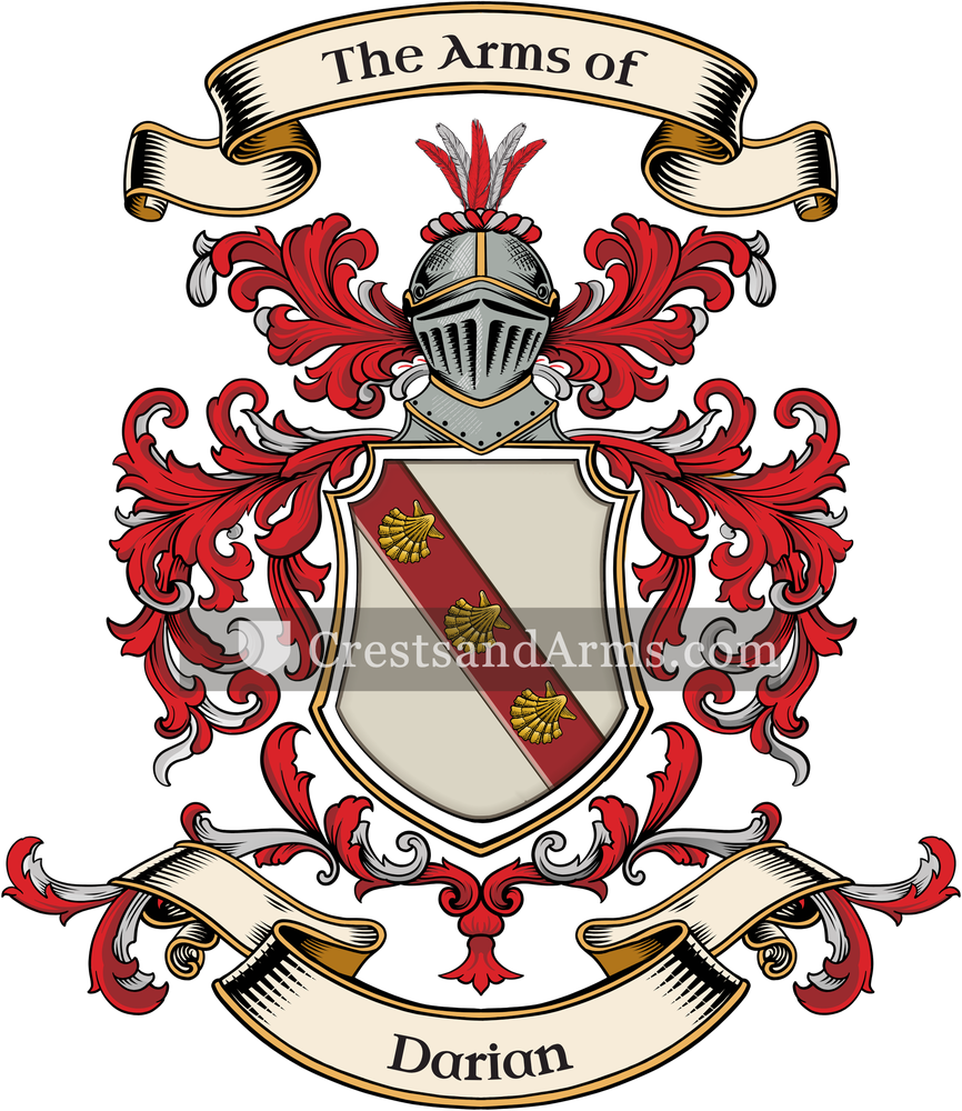 The Darian coat of arms, drawn from the recorded blazon