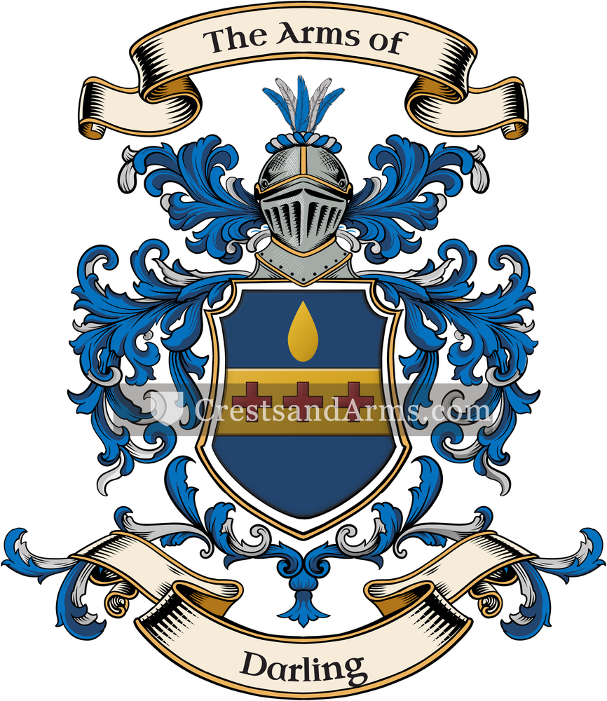 The Darling coat of arms, drawn from the recorded blazon