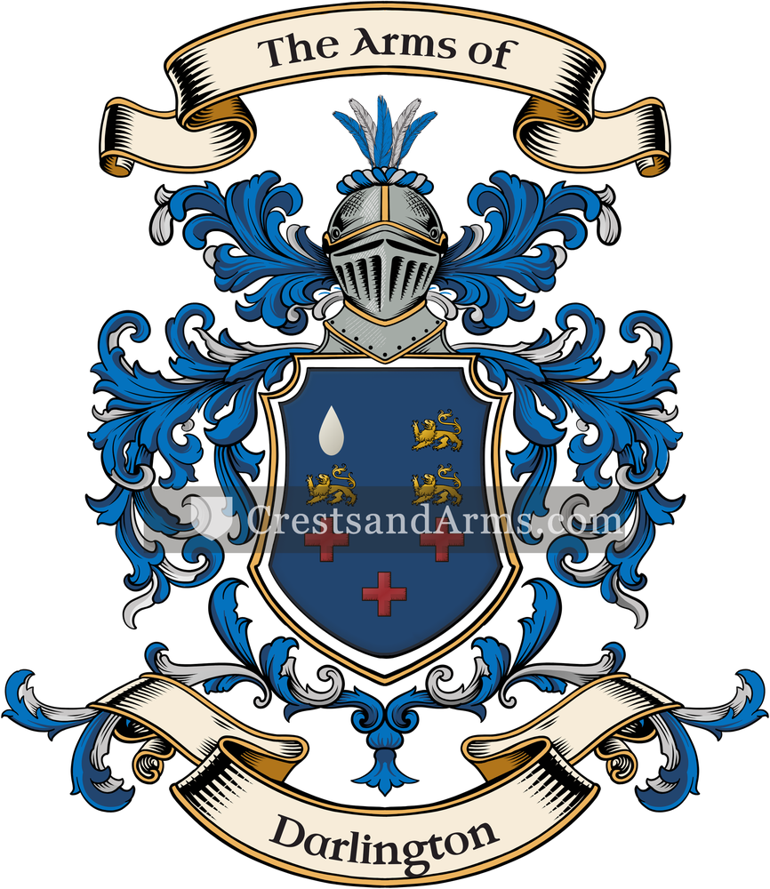 The Darlington coat of arms, drawn from the recorded blazon