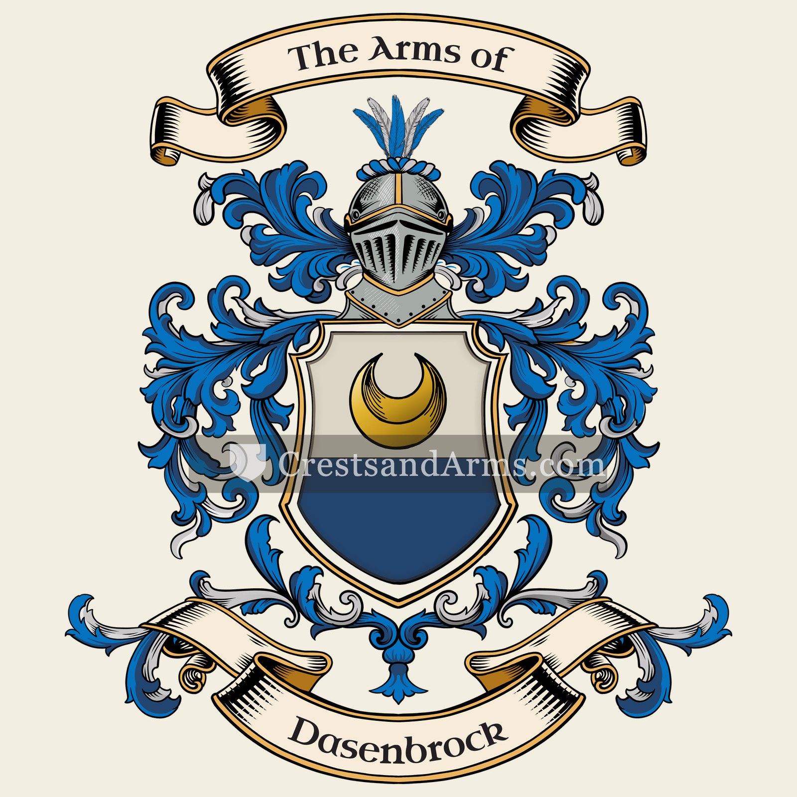 The Dasenbrock coat of arms, drawn from the recorded blazon