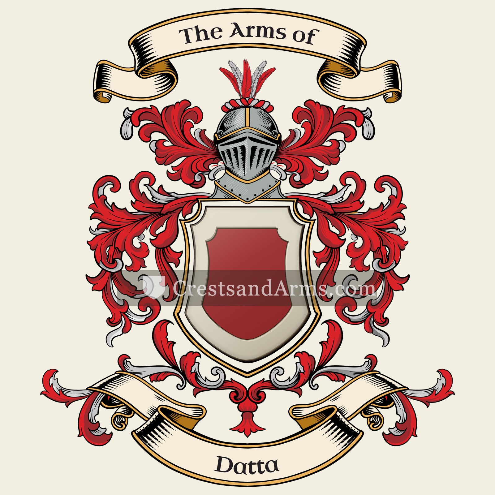 The Datta coat of arms, drawn from the recorded blazon