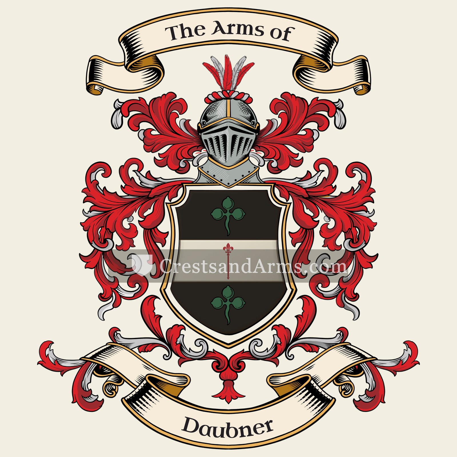 The Daubner coat of arms, drawn from the recorded blazon