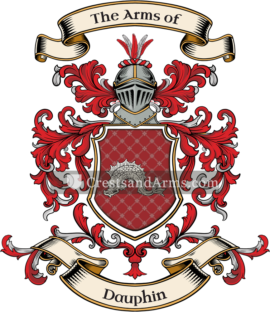 The Dauphin coat of arms, drawn from the recorded blazon