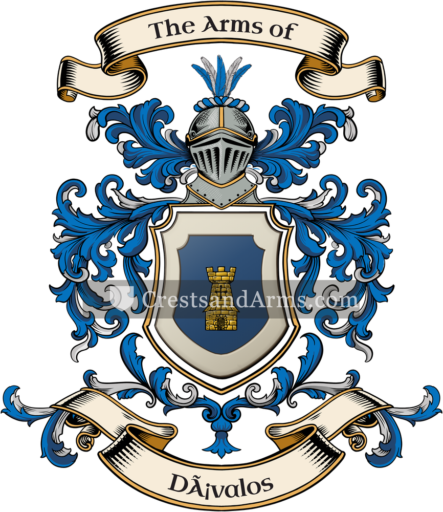 The Dávalos coat of arms, drawn from the recorded blazon