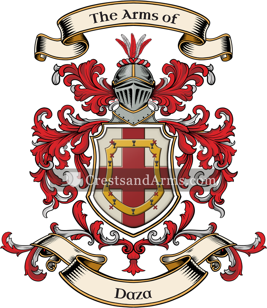 The Daza coat of arms, drawn from the recorded blazon