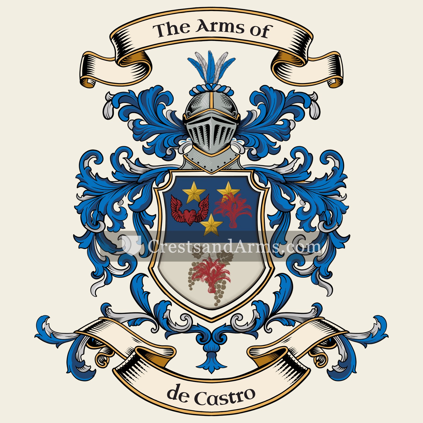 The de Castro coat of arms