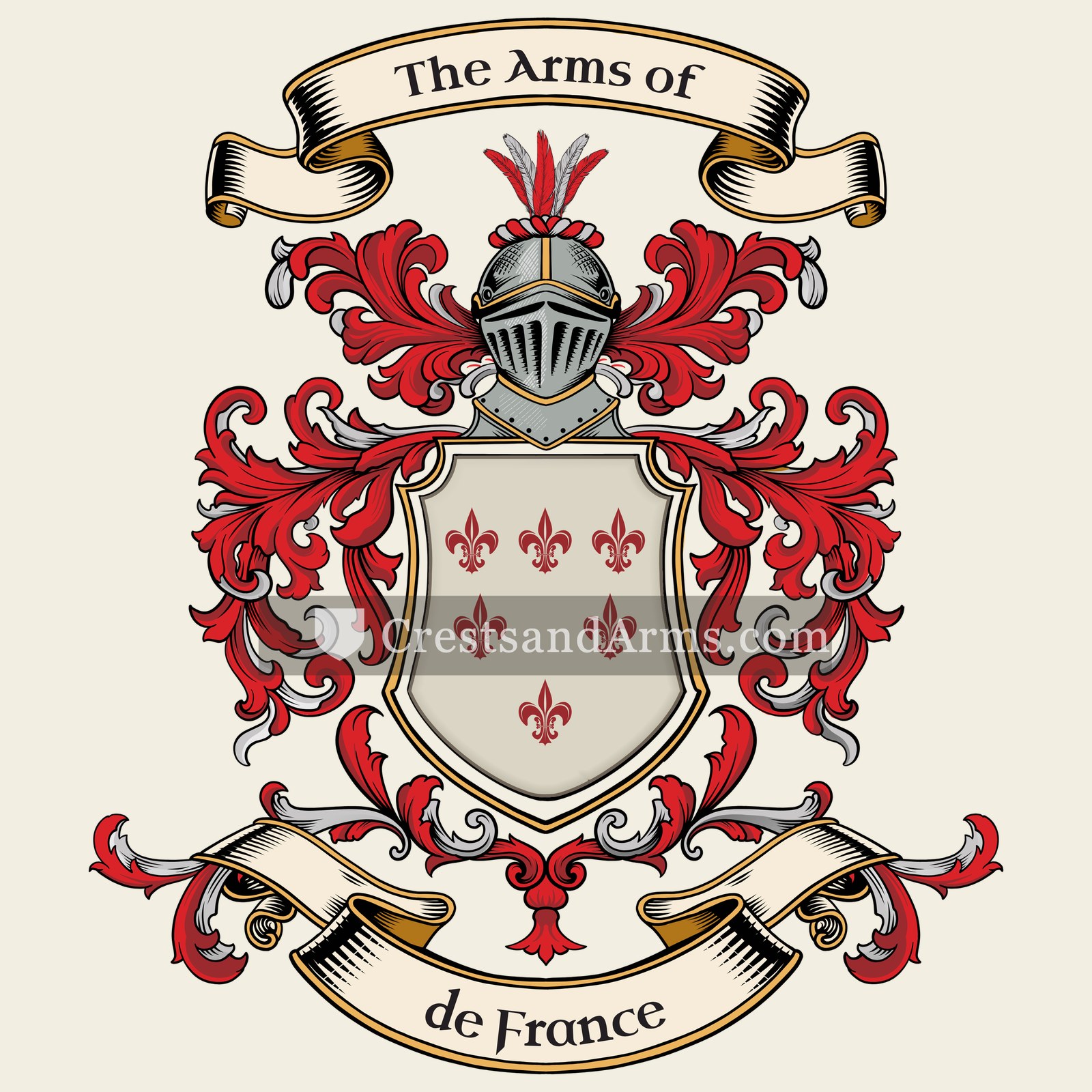 The de France coat of arms