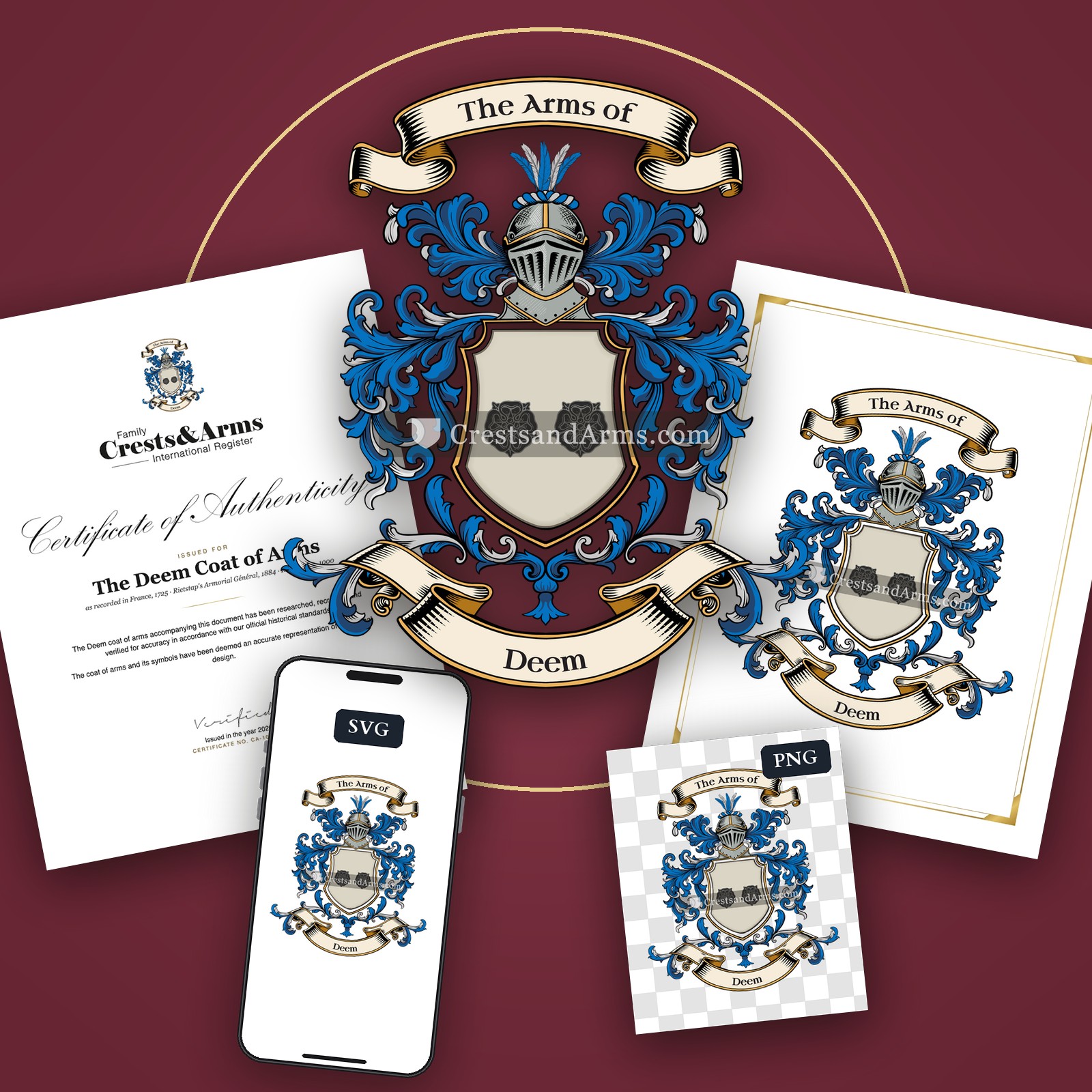 The Deem arms on the coat of arms — digital pack