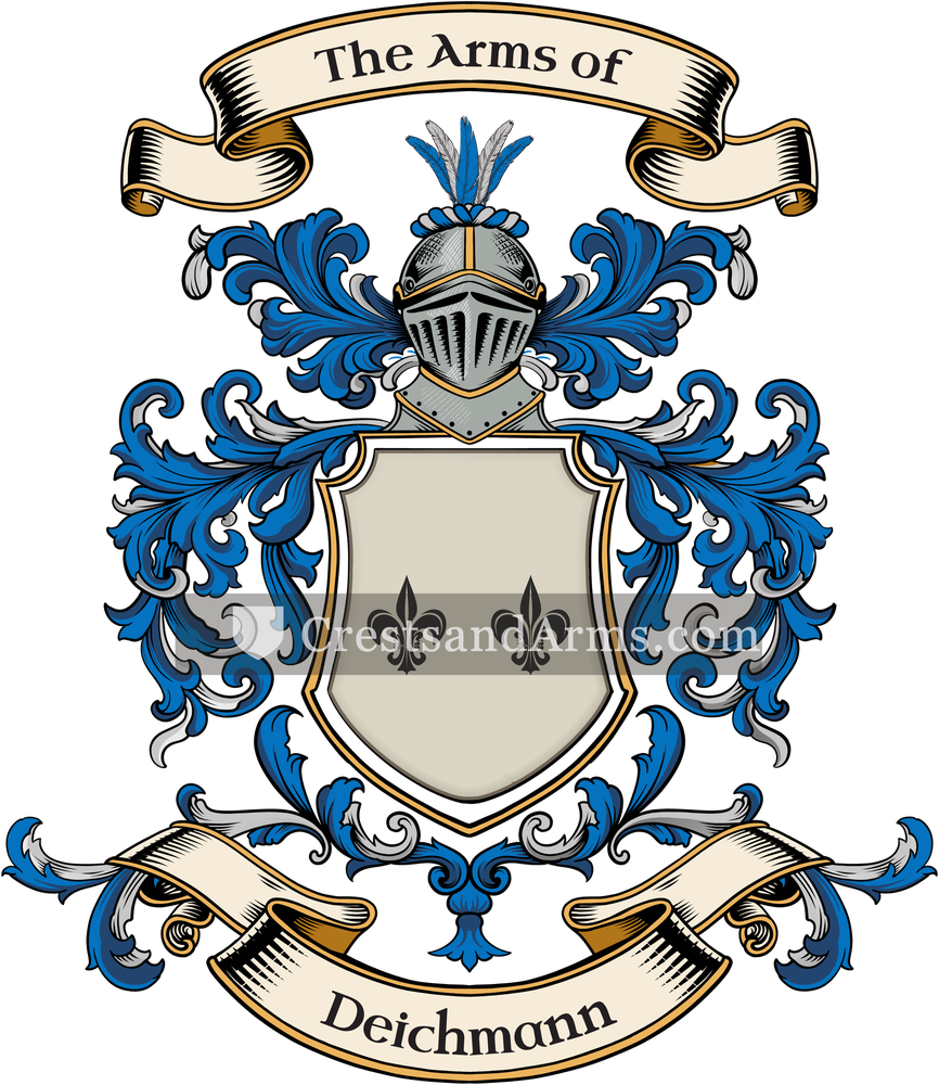 The Deichmann coat of arms, drawn from the recorded blazon