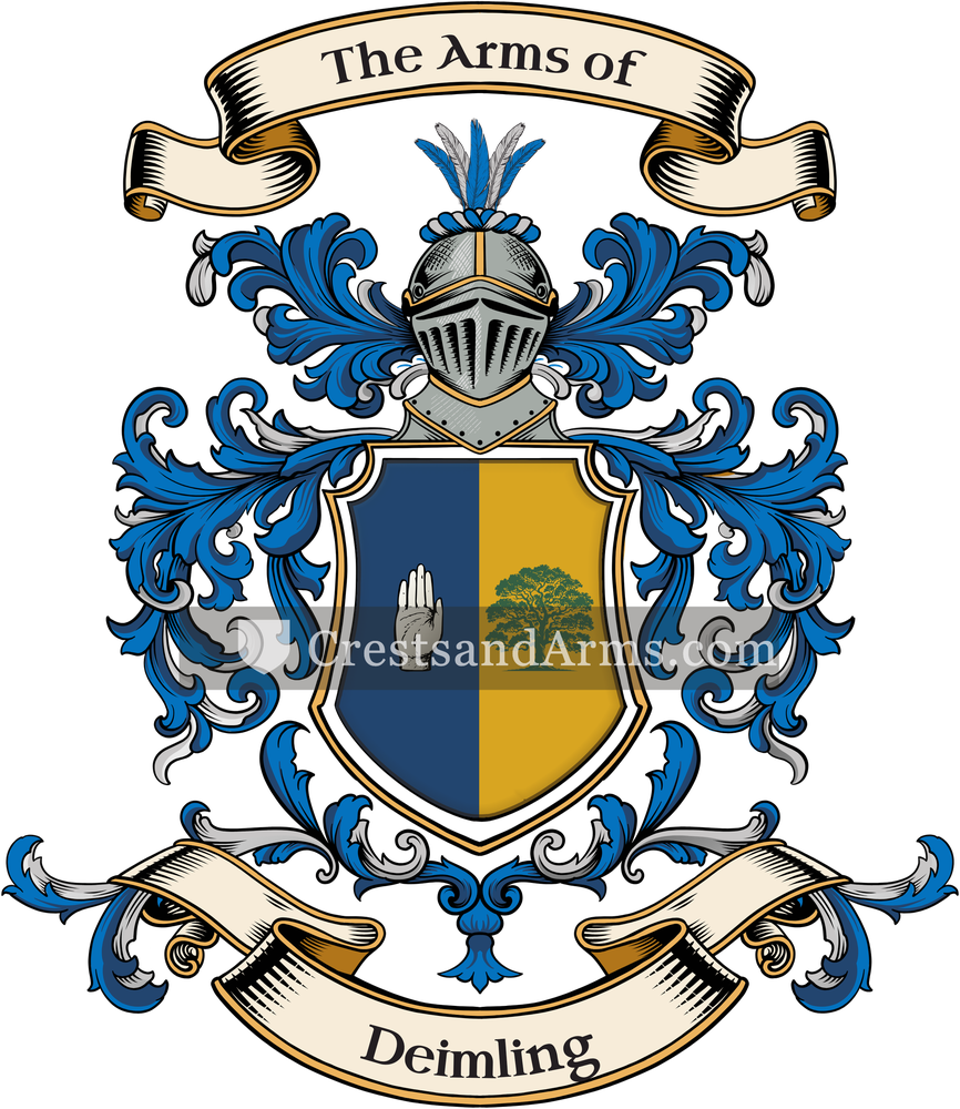 The Deimling coat of arms, drawn from the recorded blazon