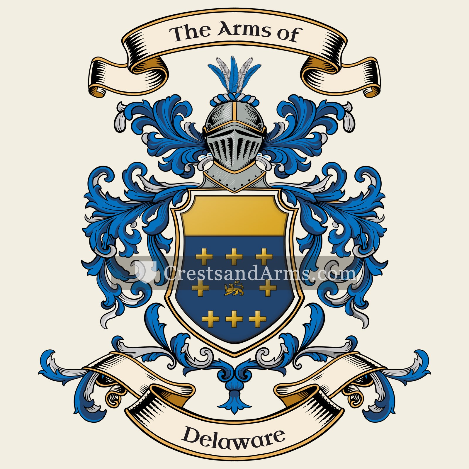 The Delaware coat of arms