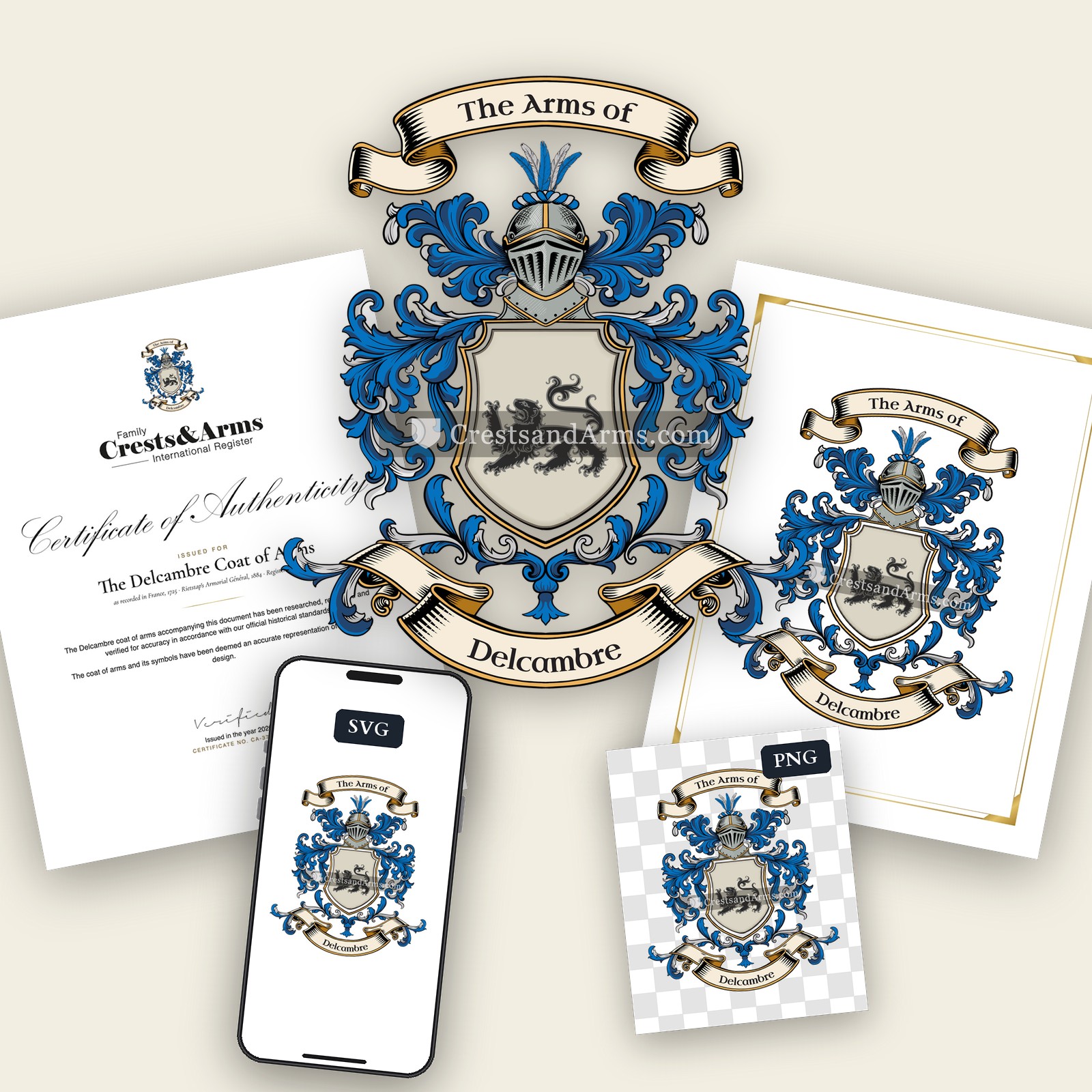 The Delcambre arms on the coat of arms — digital pack