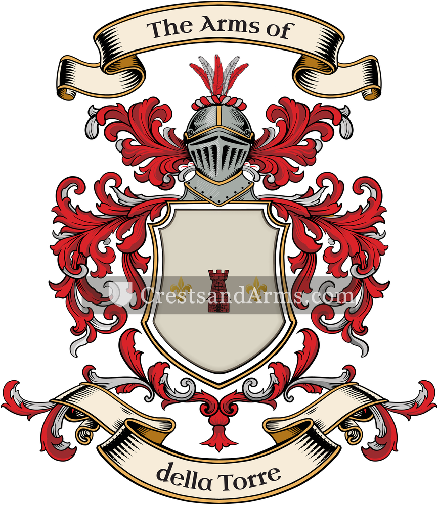 The della Torre coat of arms, drawn from the recorded blazon