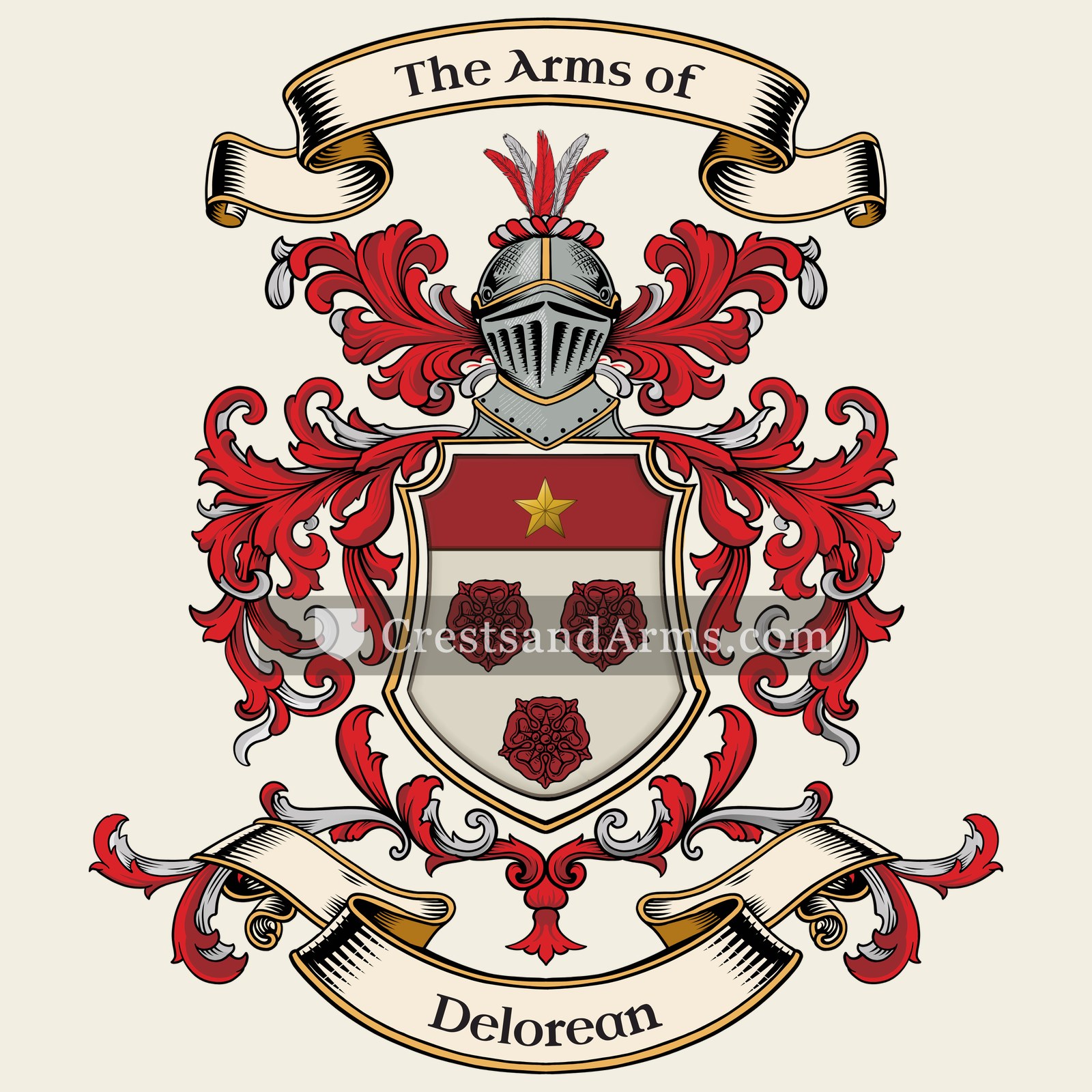 The Delorean coat of arms