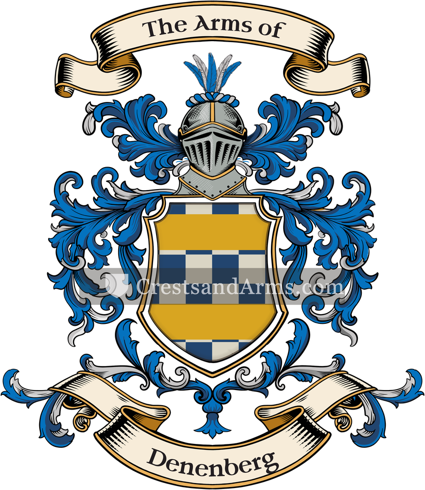 The Denenberg coat of arms, drawn from the recorded blazon