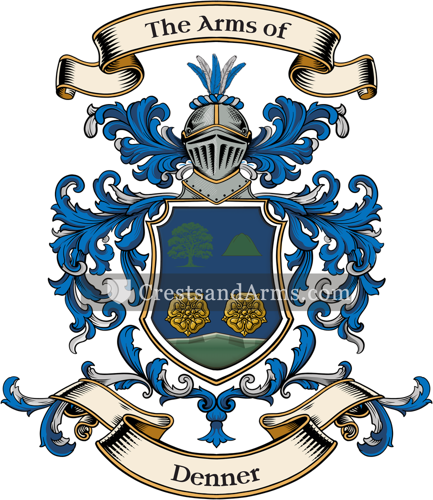The Denner coat of arms, drawn from the recorded blazon