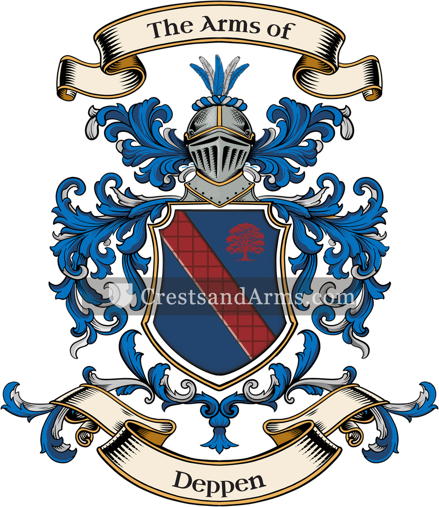 The Deppen coat of arms, drawn from the recorded blazon